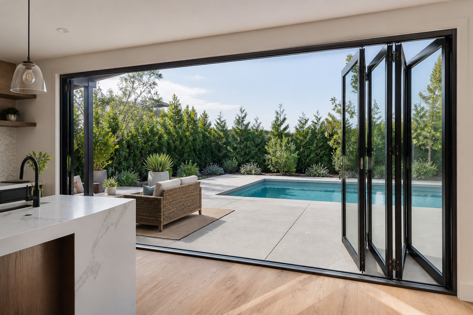 VLX 100 Bifold / Folding Door in Long Beach, CA | Lightwell Windows Long Beach - detail 4
