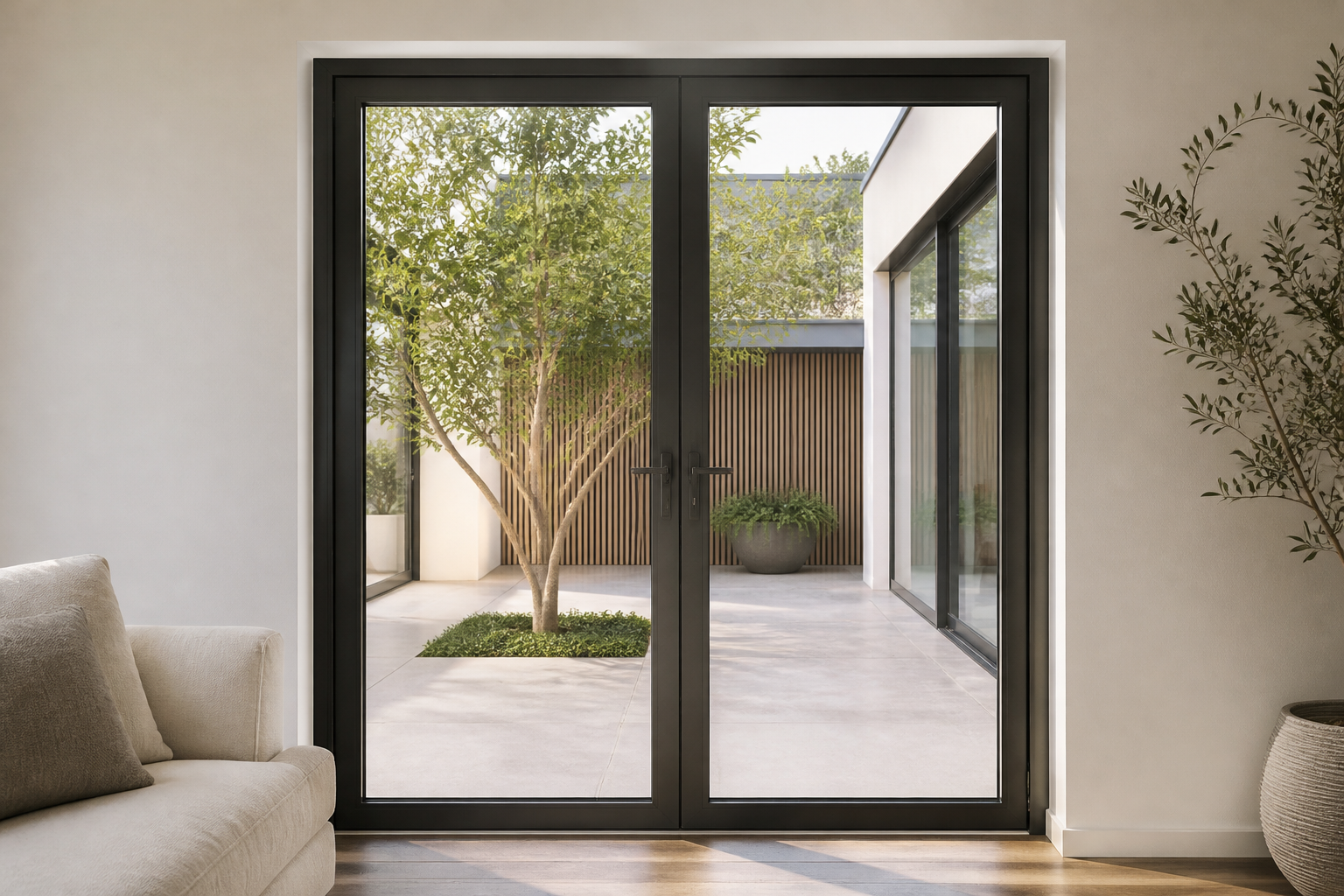 VLX 100 Double Swing / French Door in Long Beach, CA | Lightwell Windows Long Beach - detail 6