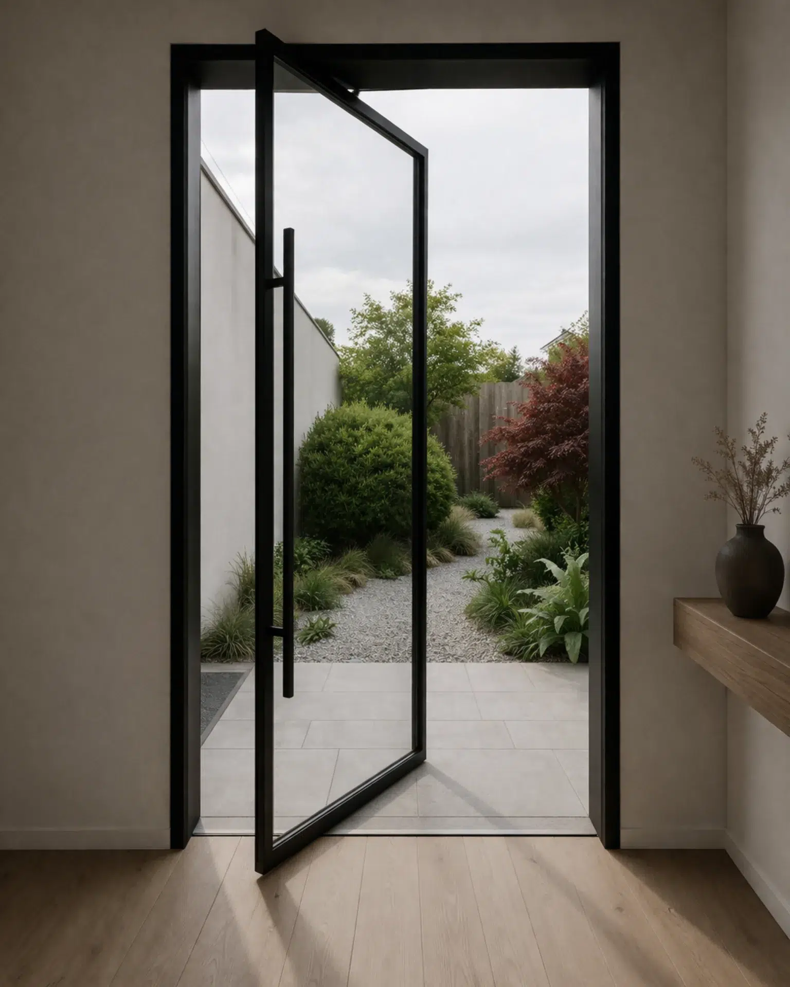 VLX 100 Pivot Door in Long Beach, CA | Lightwell Windows Long Beach - detail 1