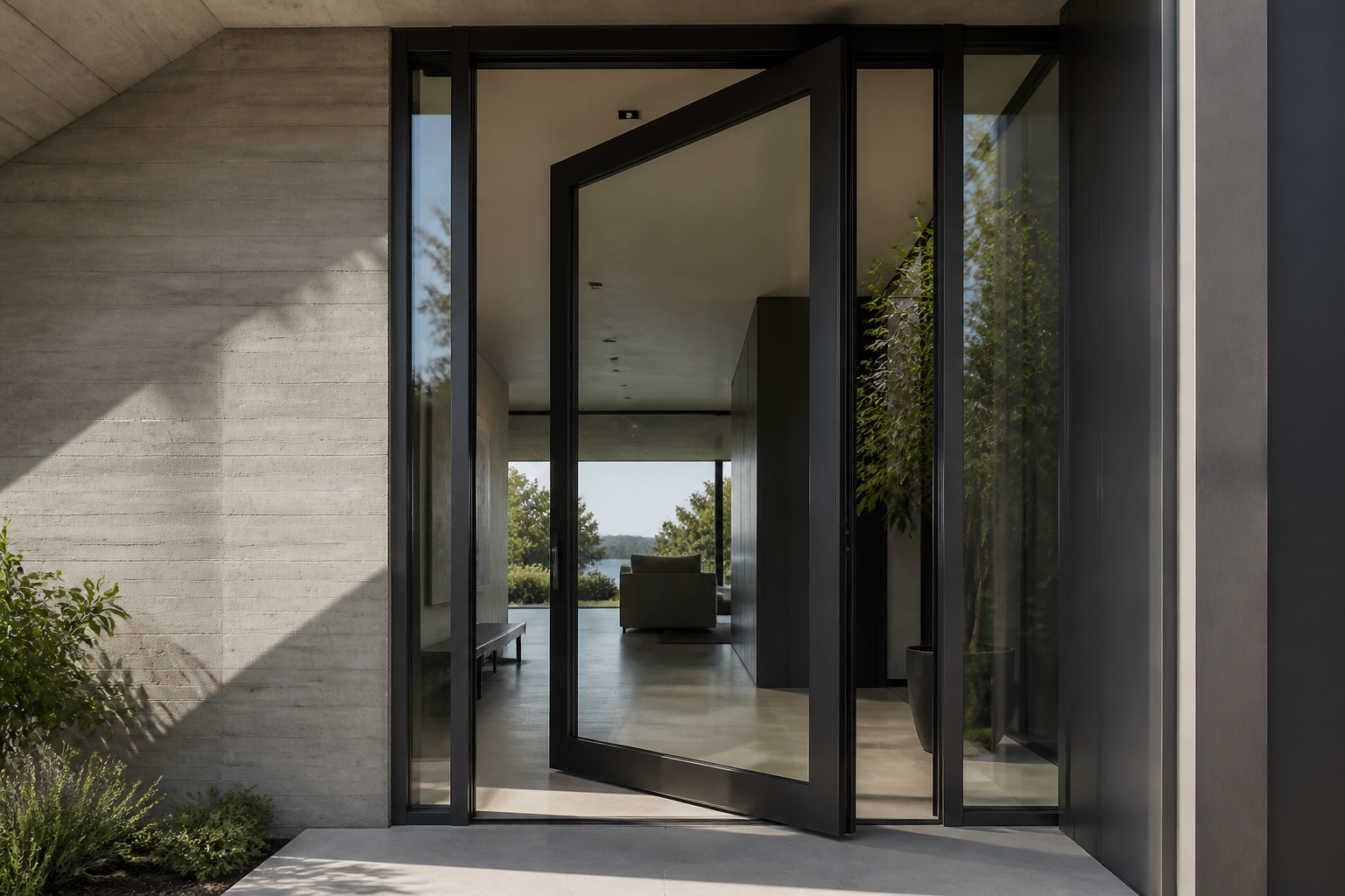 VLX 100 Pivot Door in Long Beach, CA | Lightwell Windows Long Beach - detail 2